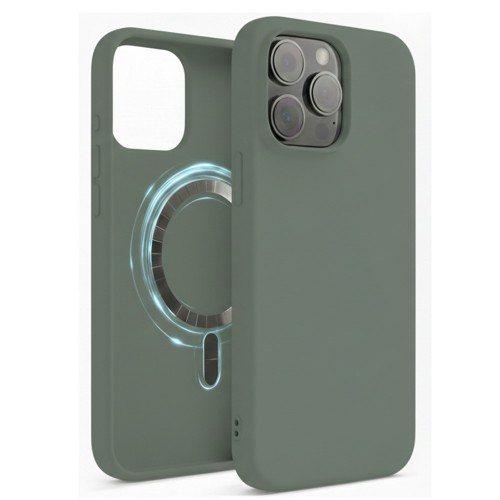 Maciņš "TM MagSafe Silicone" iPhone 15 Pro Max / Kipariss /