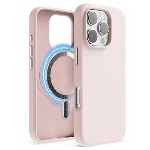 Maciņš "TM MagSafe Silicone" iPhone 15 / Gaiši rozā /