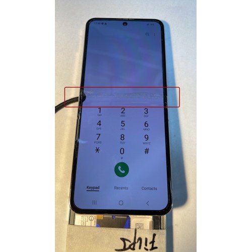 LCD displejs saderīgs ar Samsung F731 Z Flip5 ar rāmi / Lavender / (7/10 izjaukts) (ar defektiem 7)