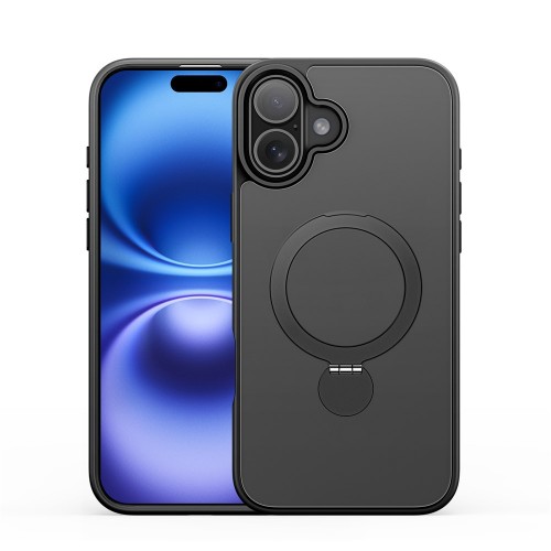 Maciņš Dux Ducis "Yind 360 Ring Stand" Apple iPhone 16 melns