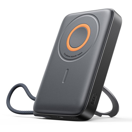 Portatīvais lādētājs Joyroom "JR-PBM02 3in1" melns 10000mAh (Bezvadu uzlāde 15W)