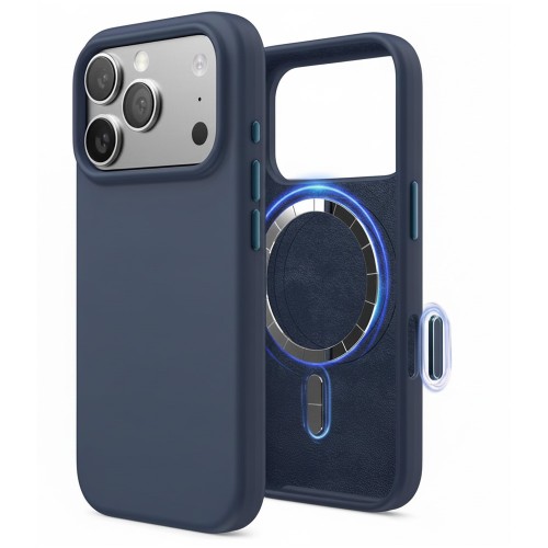 Maciņš "TM MagSafe Silicone" iPhone 17 Pro Max / Tumši zils /