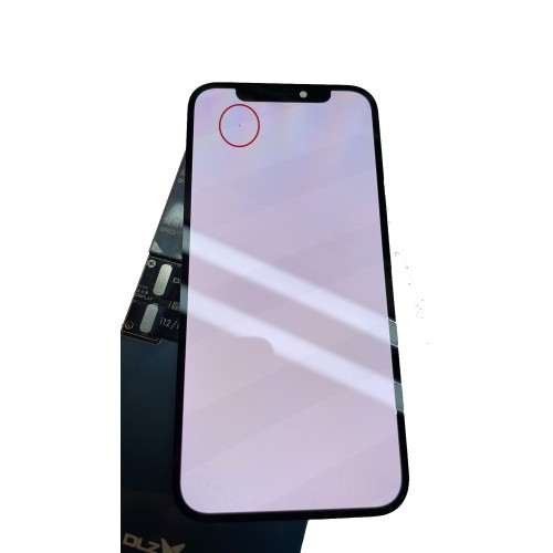 LCD displejs, saderīgs ar iPhone 12 / 12 Pro melns (Atjaunots: Telemax) (ar defektiem 2)