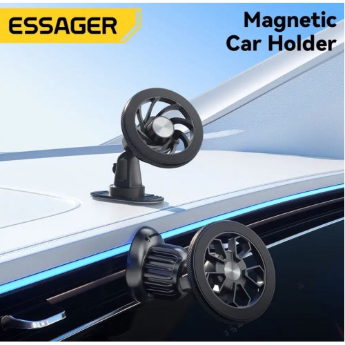 Automašīnas turētājs Essager "Spiral" melns (magnētisks / gaisa reste)