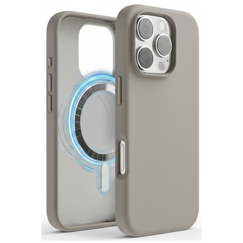 Maciņš "TM MagSafe Silicone" iPhone 15 Pro Max / Māla /