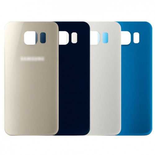 Aizmugurējais vāciņš Saderīgs ar Samsung G925F S6 Edge Melns / Zils Ar original sticker (Original colour) HQ