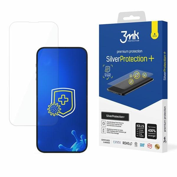 iPhone 14 Pro Max / 14 Plus Antibakteriāls Gaming Ekrāna plēve 3mk Silver Protection+