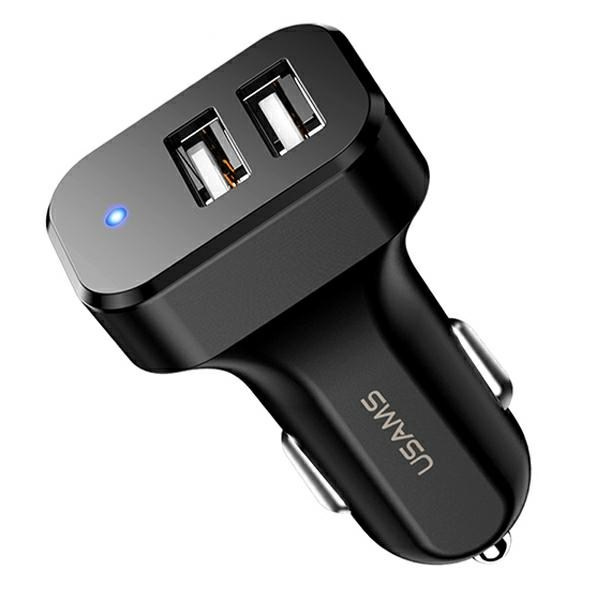 USAMS tīkla lādētājs 1XUSB-C+1XUSB T47 65W PD ātrā uzlāde Super Si CC153TC01 (US-CC153) melns