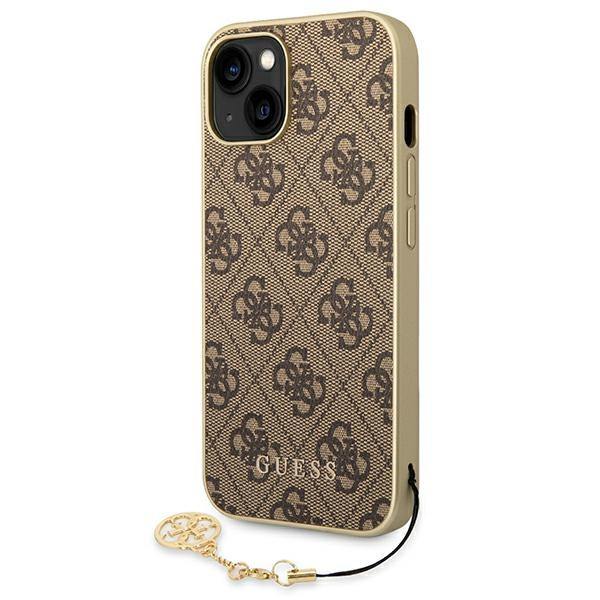 Guess GUHCP14MGF4GBR iPhone 14 Plus/ 15 Plus 6.7" brūns/brūns maciņš 4G Charms Collection