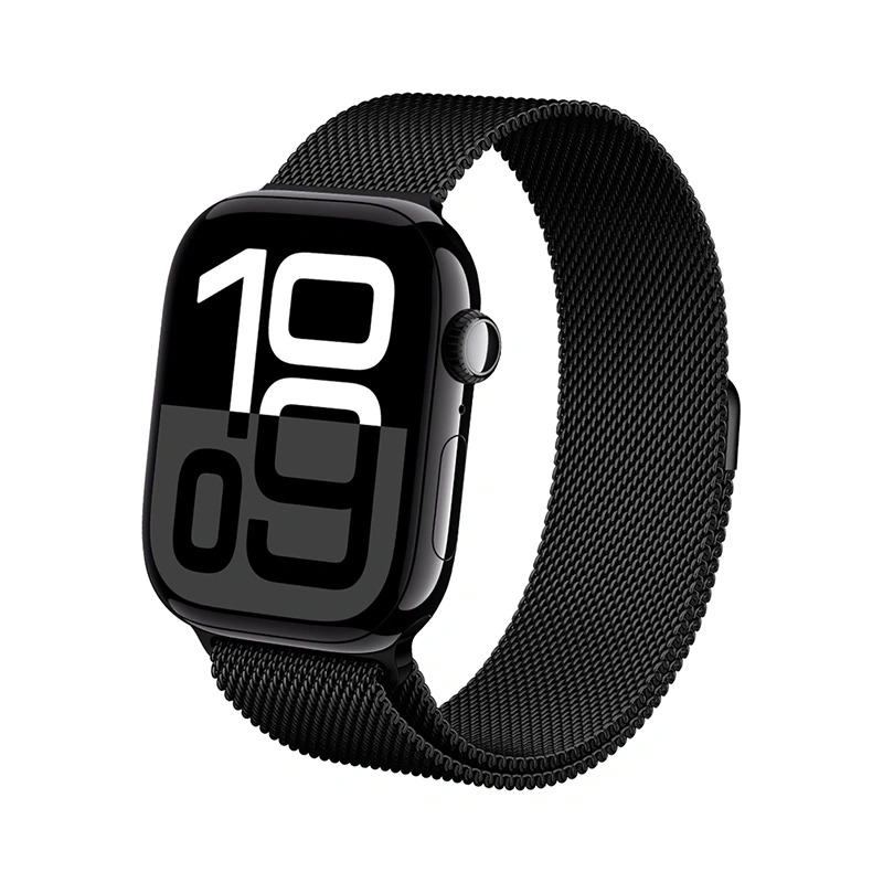 Crong Milano Steel - Stainless Steel siksniņa Apple Watch 38/40/41/42 mm (melns)