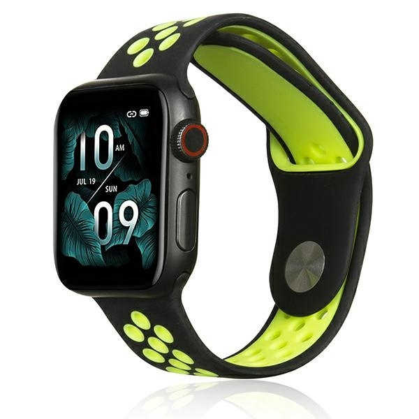 Beline Siksniņa Apple Watch Sport Silicone 42/44/45/49mm melns/laims