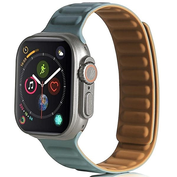 Beline Siksniņa Apple Watch Magnetic 42/44/45/49mm zaļš