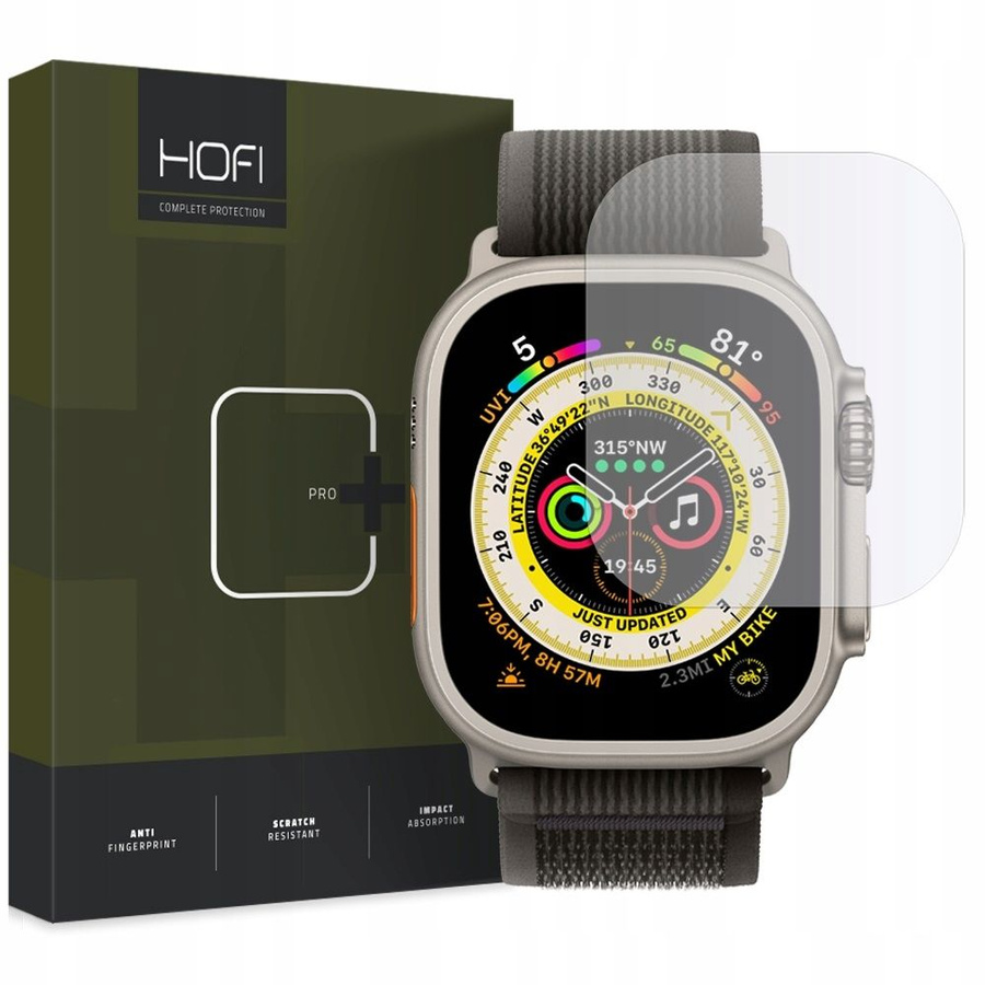 Rūdīts stikls HOFI GLASS PRO+ APPLE WATCH ULTRA 1 / 2 (49 MM) CAURSPĪDĪGS