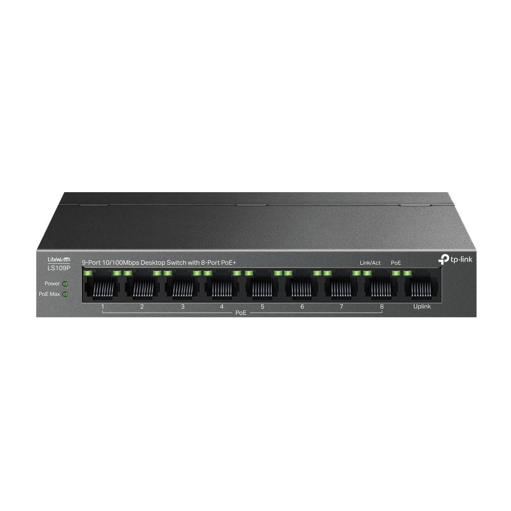 TP-Link LS109P komutators, 8xPoE+