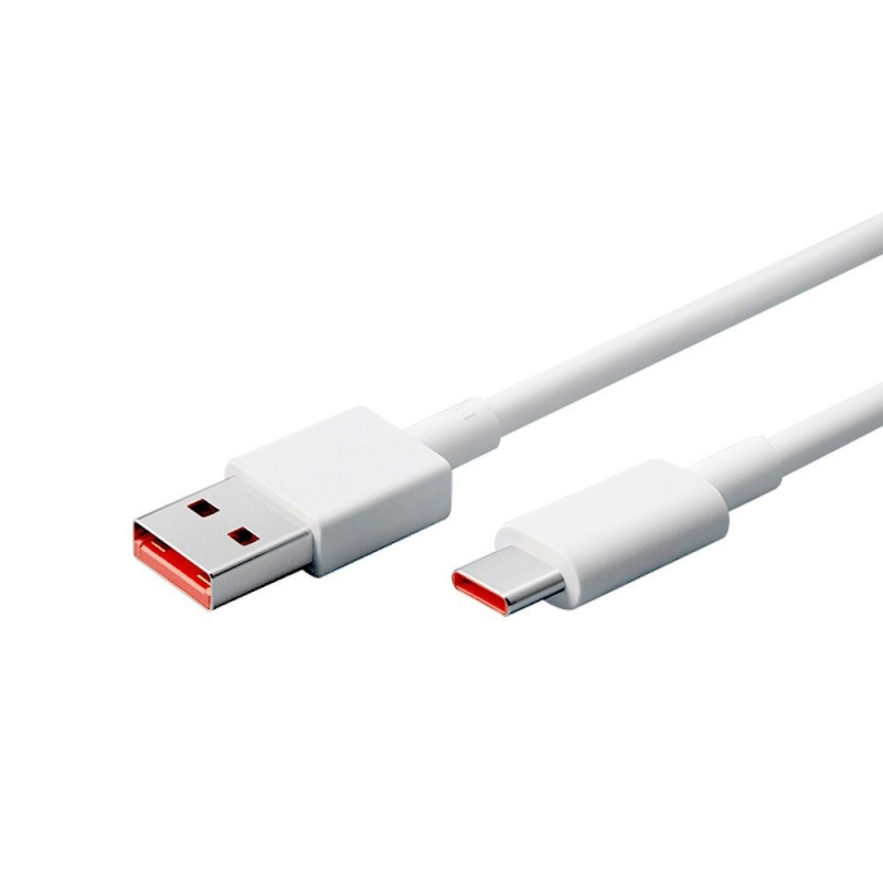 XIAOMI ORIGINAL KABELIS 120W  USB TYPE-C 6A 1M BEZ IEPAKOJUMA BALTS BEZ IEPAKOJUMA