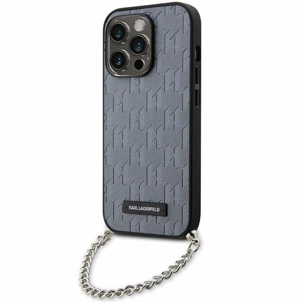 Karl Lagerfeld KLHCP14XSACKLHPG iPhone 14 Pro Max 6.7" sudraba/sudraba hardcase Saffiano Monogram Chain