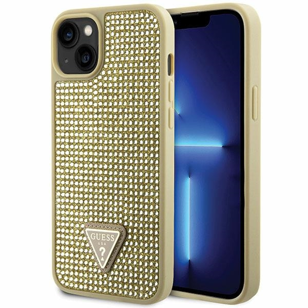 Guess GUHCP14MHDGTPD iPhone 14 Plus / 15 Plus 6.7" zelta/zelta hardcase Rhinestone Triangle