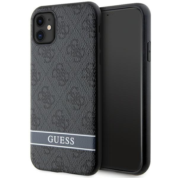 Guess GUHCN61P4SNK iPhone 11 / Xr pelēks/pelēks hardcase 4G Stripe