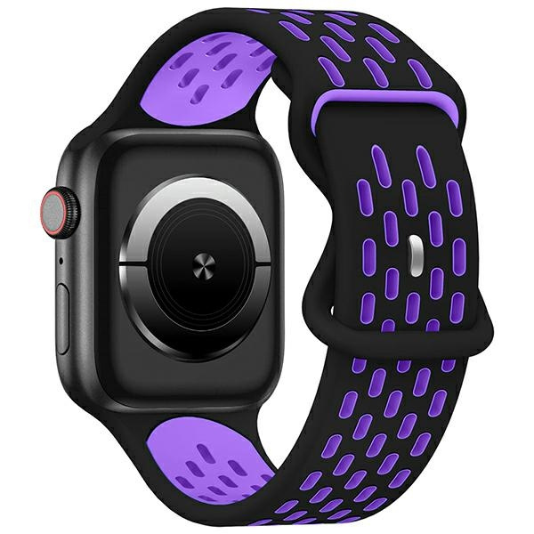 Beline Siksniņa Apple Watch New Sport Silicone 38/40/41mm melns/violets