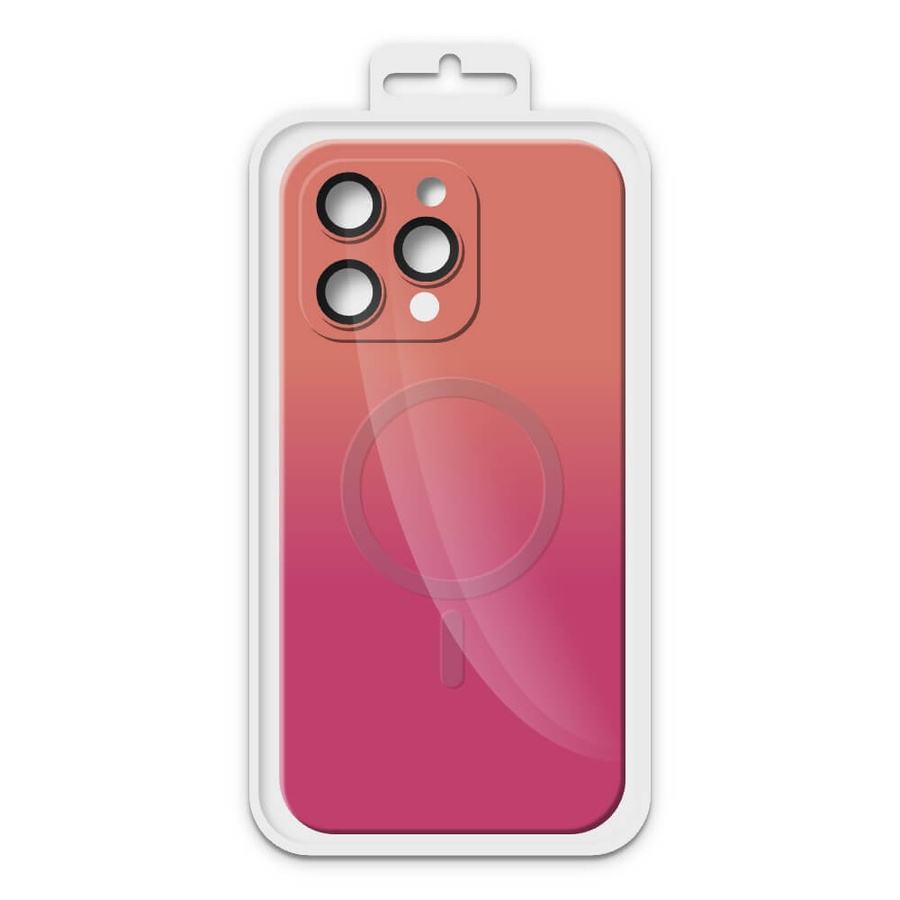 Maciņš RAINBOW MAGSAFEDO APPLE IPHONE 13 PRO MAX rozā BOX