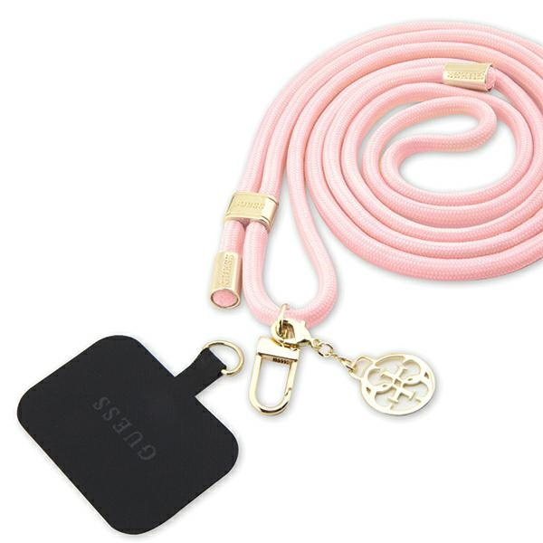 Guess GUOUCNMG4EP Universal CBDY Cord siksniņa rozā/rozā Nylon 4G Metal Charm