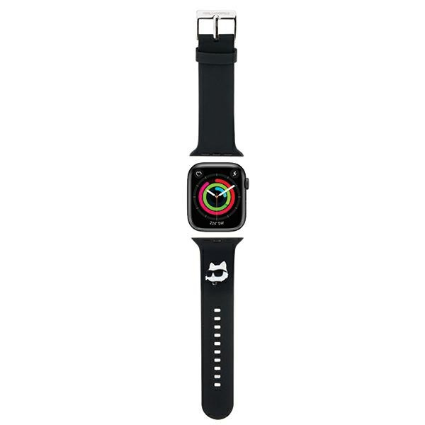 Karl Lagerfeld 3D Rubber Choupette Head Siksniņa for Apple Watch 42/44/45/49mm - Melns