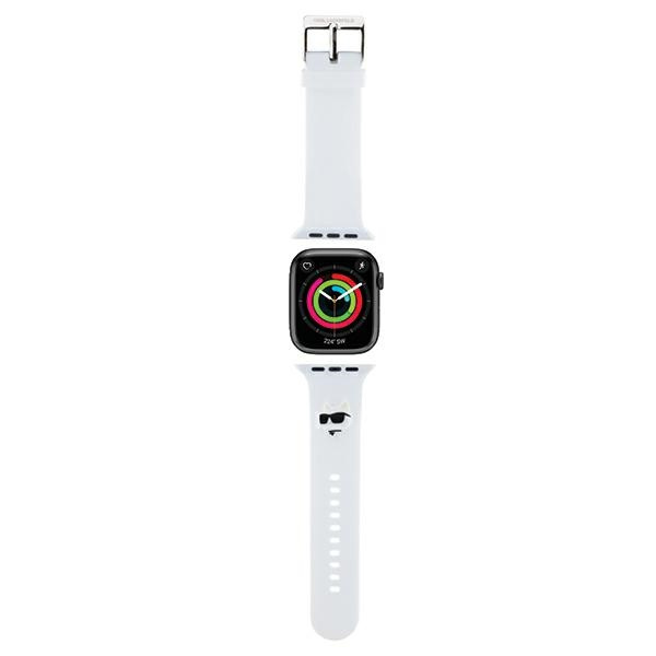 Karl Lagerfeld 3D Rubber Choupette Head Siksniņa for Apple Watch 42/44/45/49mm - Balts