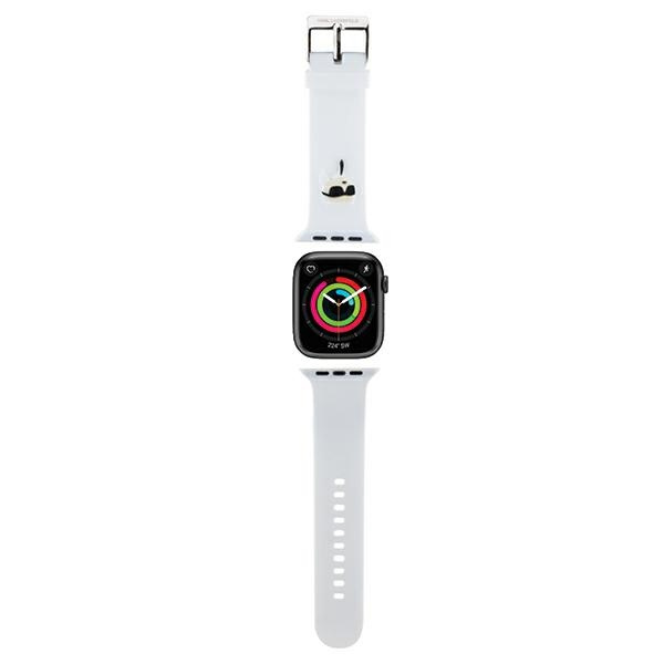 Karl Lagerfeld 3D Rubber Karl Head siksniņa for Apple Watch 38/40/41mm - balts