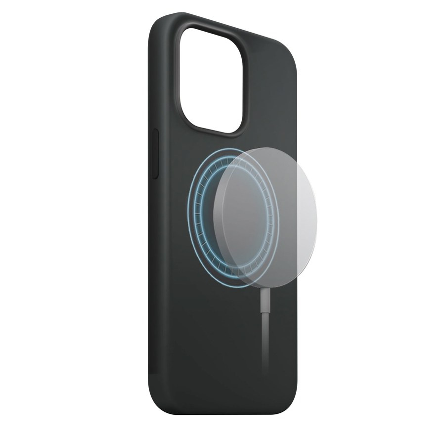 XQISIT NP SILIKONA MACIŅŠ ANTI BAC MAGSAFE, RECYCLED FOR IPHONE 15 PLUS MELNS