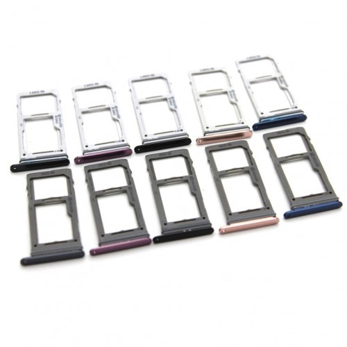 SIM Holder Saderīgs ar Samsung G960 S9 / G965 S9+ SIM card holder Melns