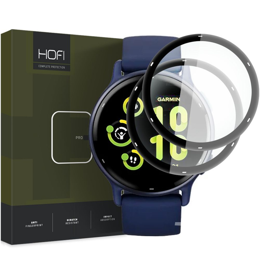 HIBRĪDA STIKLS HOFI HYBRID PRO+ 2-PACK GARMIN VIVOACTIVE 5 MELNS