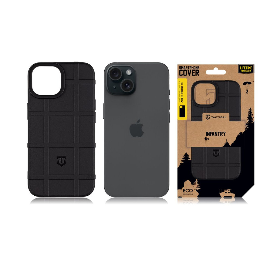 Tactical Infantry Maciņš for Apple iPhone 15 Melns
