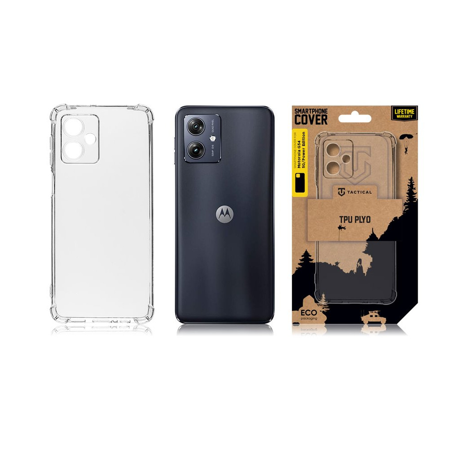 Tactical TPU Plyo Maciņš priekš Motorola G54 5G/Power Edition Caurspīdīgs