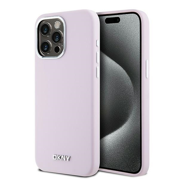 DKNY DKHMP14XSMCHLP iPhone 14 Pro Max6.7" rozā maciņš Liquid Silicone Small Metal Logo MagSafe