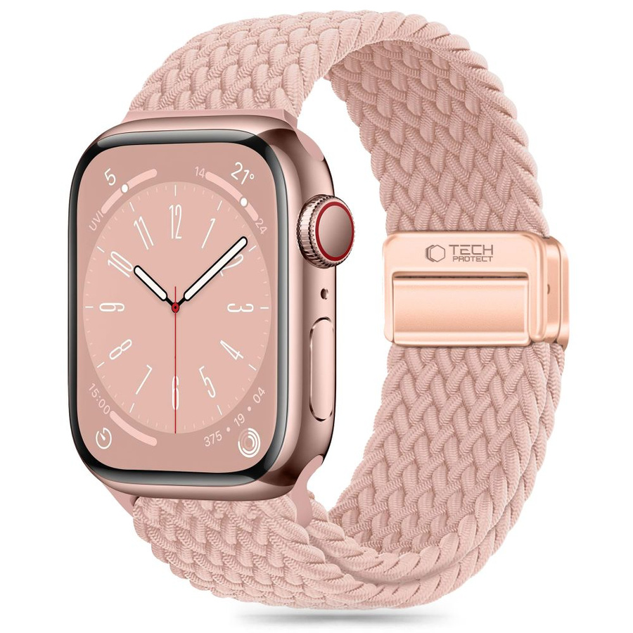 TECH-PROTECT NYLONMAG APPLE WATCH 4 / 5 / 6 / 7 / 8 / 9 / SE / ULTRA 1 / 2 (42 / 44 / 45 / 49 MM) PŪDERI ROZĀ