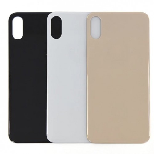 Aizmugurējais vāciņš Saderīgs ar iPhone XS / Zeltains / (Bigger camera hole version) / OEM