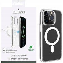 PURO LITEMAG - iPhone 14 Pro Max MagSafe Maciņš (caurspīdīgs)