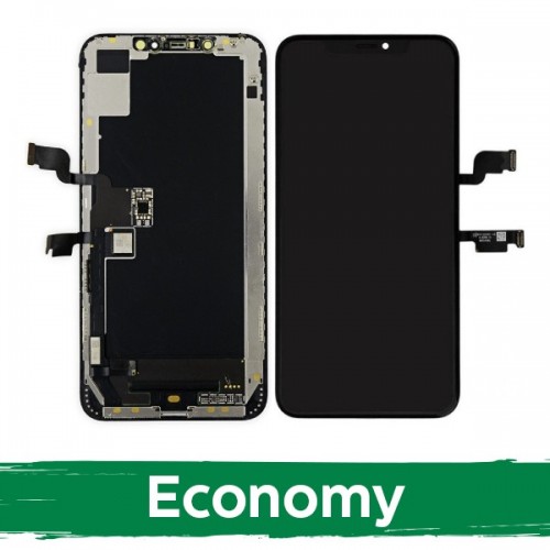 LCD Displejs Saderīgs ar iPhone Xs Max Melns (INCELL / Economy)