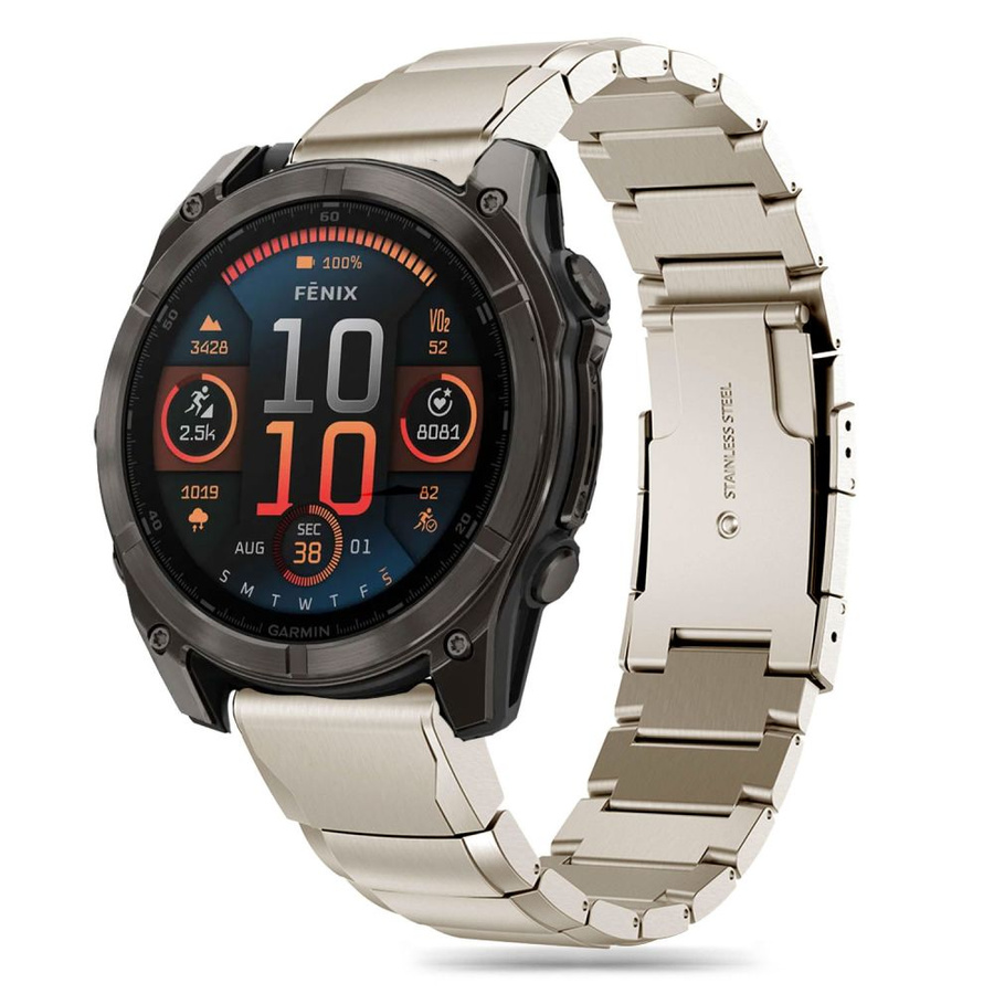 Siksniņa TECH-PROTECT STEELBAND GARMIN FENIX 5X / 5X PLUS / 6X / 6X PRO / 7X / 8 (51 MM) titāna