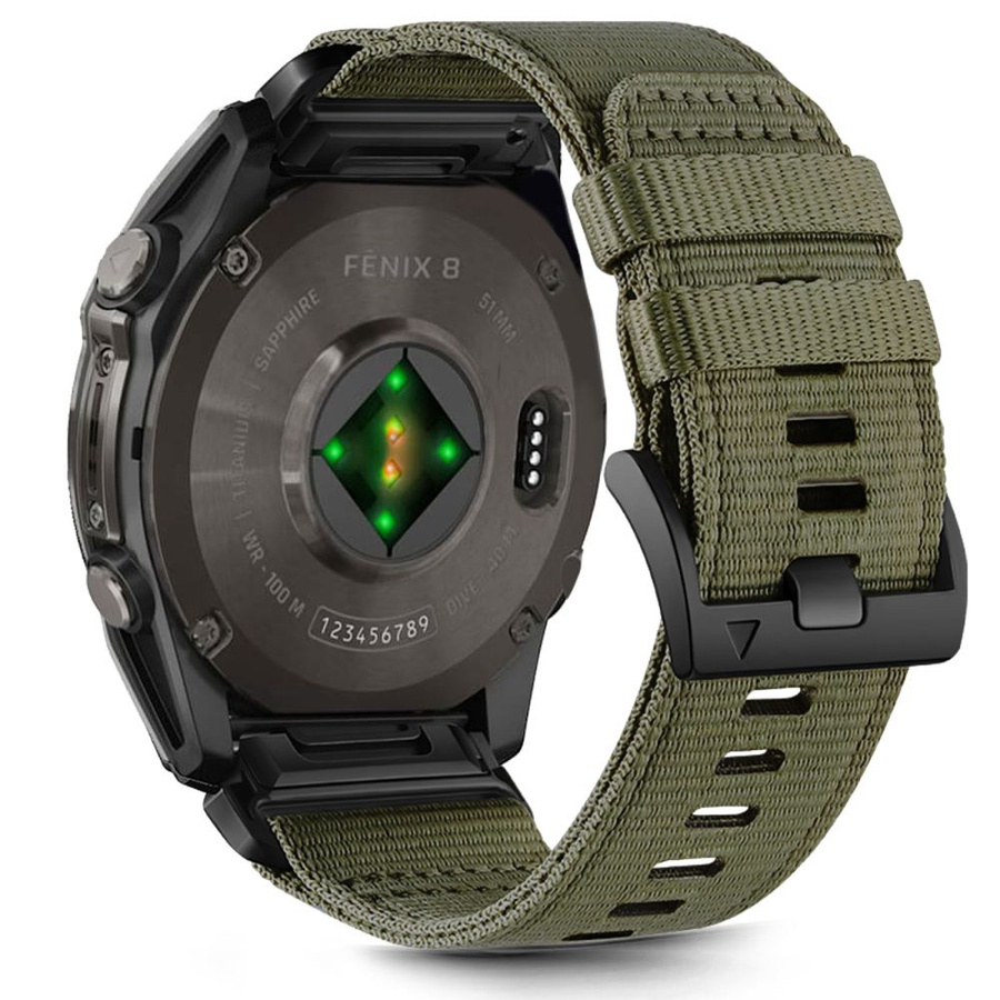 Siksniņa TECH-PROTECT NYLON CLASSIC GARMIN FENIX 5X / 5X PLUS / 6X / 6X PRO / 7X / 8 (51 MM) olīvu zaļš