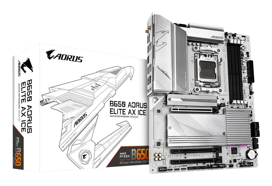 Mātesplate GIGABYTE B650 AORUS ELITE AX ICE AMD B650 SAM5 ATX DDR5