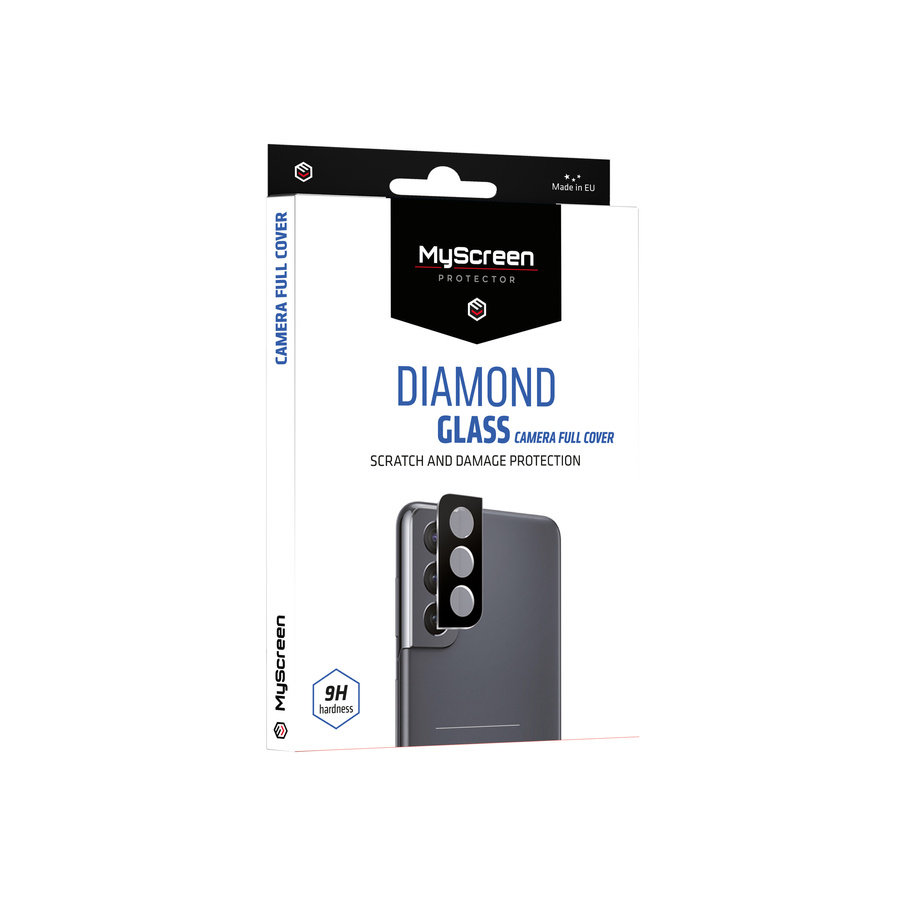 Rūdīts stikls MyScreen DIAMOND GLASS CAMERA FULL COVER melns Samsung Galaxy A12/M12/F12