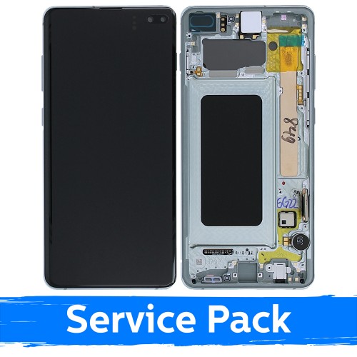 LCD Displejs Saderīgs ar Samsung G975 S10 Plus Ar Frame / Prism Zaļš / (Service Pack)