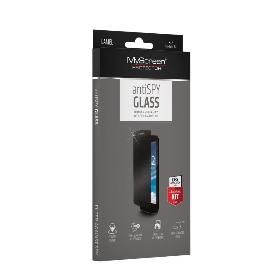 Rūdīta stikla aizsardzība MyScreen antiSPY ar montāžas komplektu Samsung Galaxy S24+/ S25+