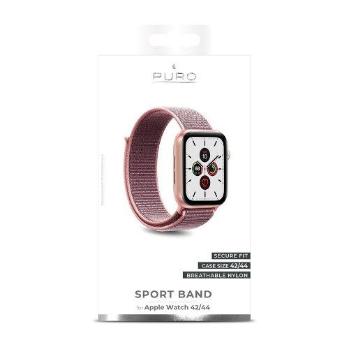 PURO neilona siksniņa priekš Apple Watch 42/44/45 (rozā)
