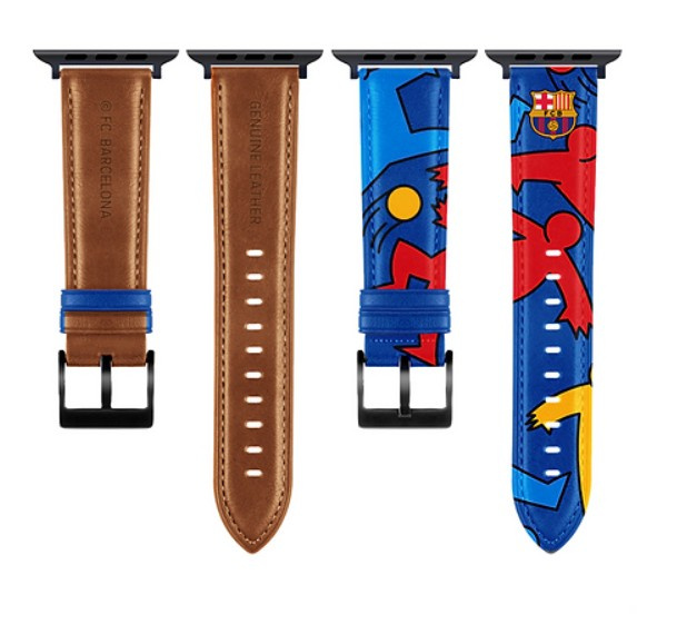 FC Barcelona Apple Watch Band Īsta āda 44/45" OCFCBAWBSP45 SP