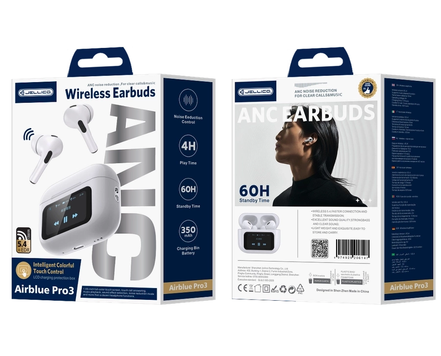 JELLICO bezvadu austiņas AirBlue Pro 3 balts