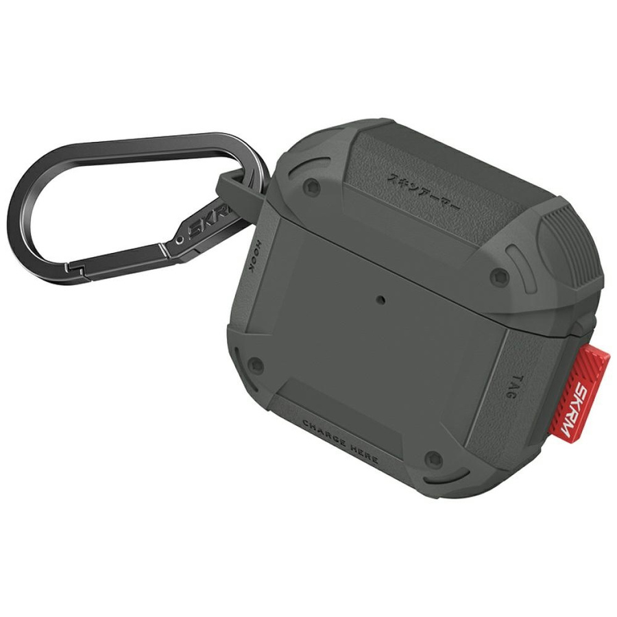 Maciņš Skinarma Mecha CE AirPods 4 olīvu