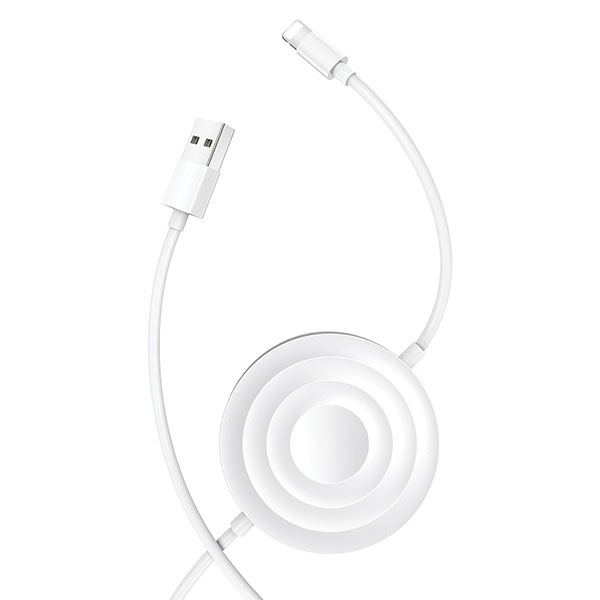 USAMS bezvadu lādētājs US-CC096 10Wz kabeli lightning balts CC96WH02