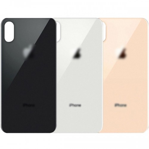 Aizmugurējais vāciņš Saderīgs ar iPhone XS Balts (Bigger camera hole version) / HQ